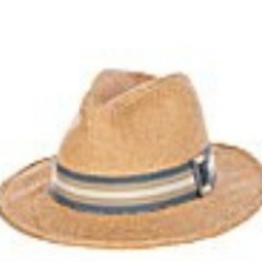 Tan and blue Fedora